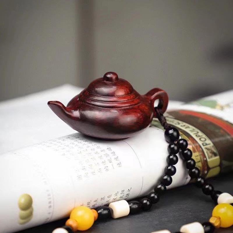 Rosenholz Pixiu Reichtumsanhänger - Nashornhorn-Design