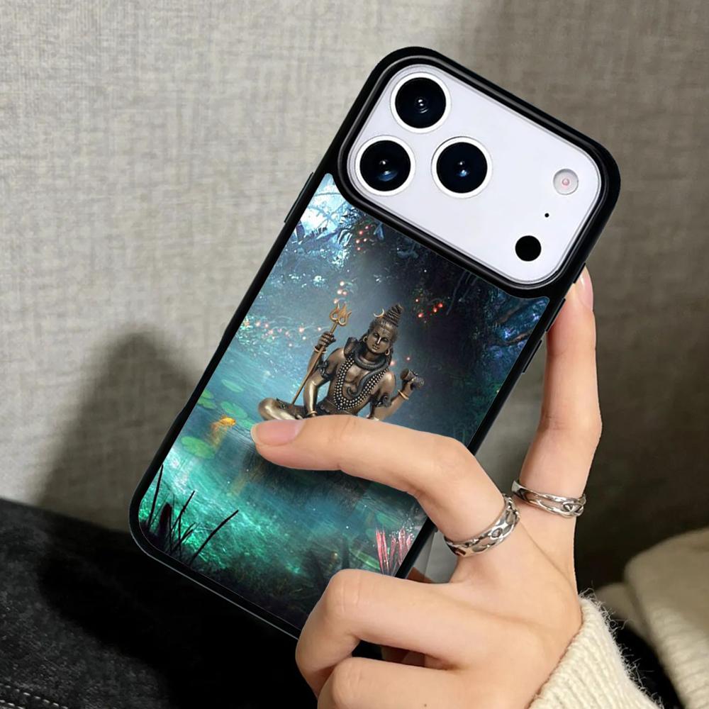 Capa Case for iPhone 17 Air 16 Pro Max 15 Plus 11 13 Mini 14 12 Back Phone Cover Lord Shiva Hindu God Buddha India