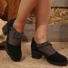2025 New Ankle Back Zipper Women's Boots Mesh Cut-Out Round Plus Size Crystal Best Seller Non-Slip Sandal Boots Zapatos