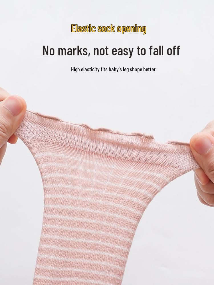 Xiyu Jia Herbst/Winter Baby Rüschenrand Überknie Baumwollsocken