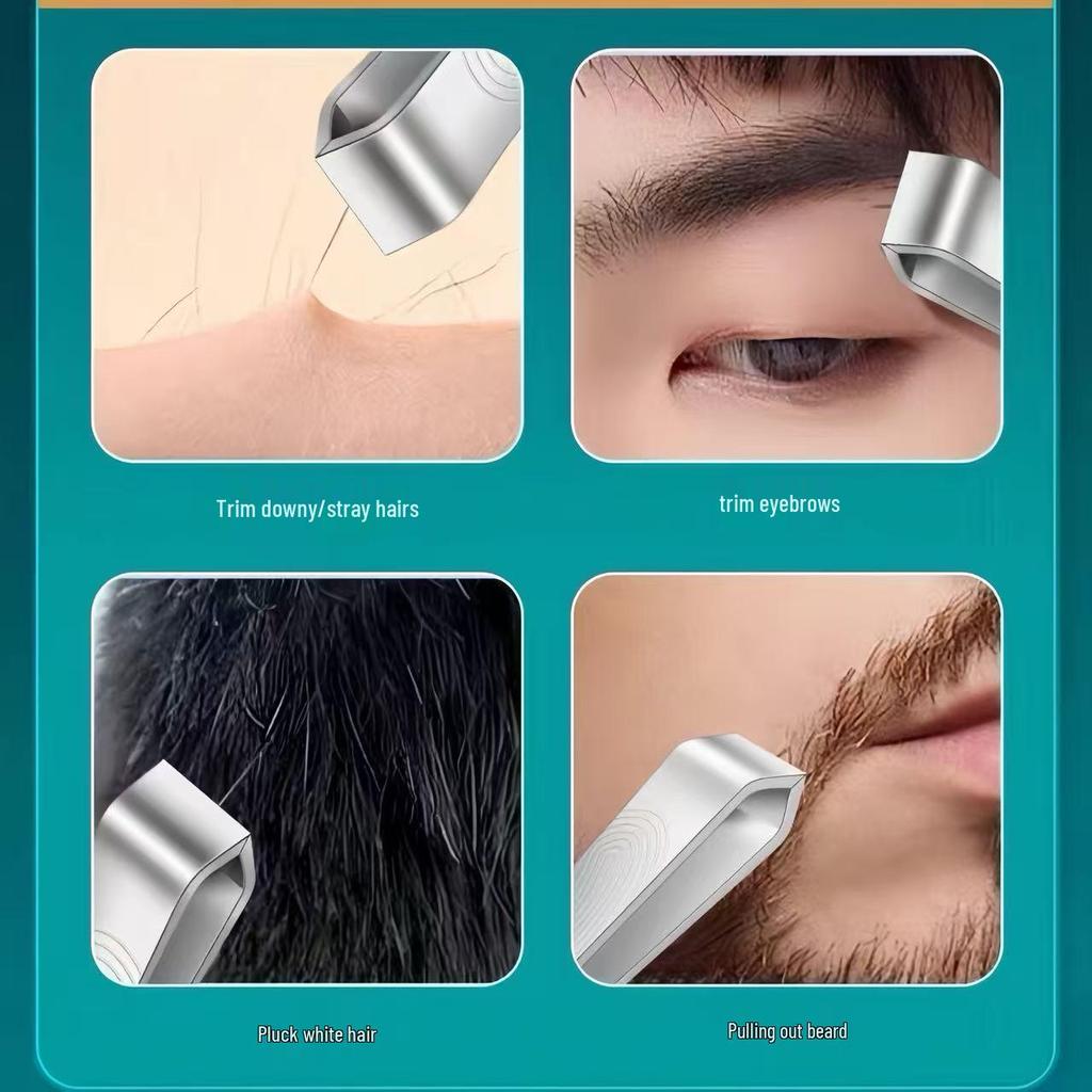 Stainless Steel Non-slip Beard & Hair Tweezers with Wide Mouth for Eyebrows.