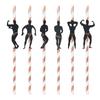 6/12pcs Bachelorette Party Penis Paper Straws Hen Night Party Adult Birthday Supplies Team Bride to be Wedding Decoration Favors