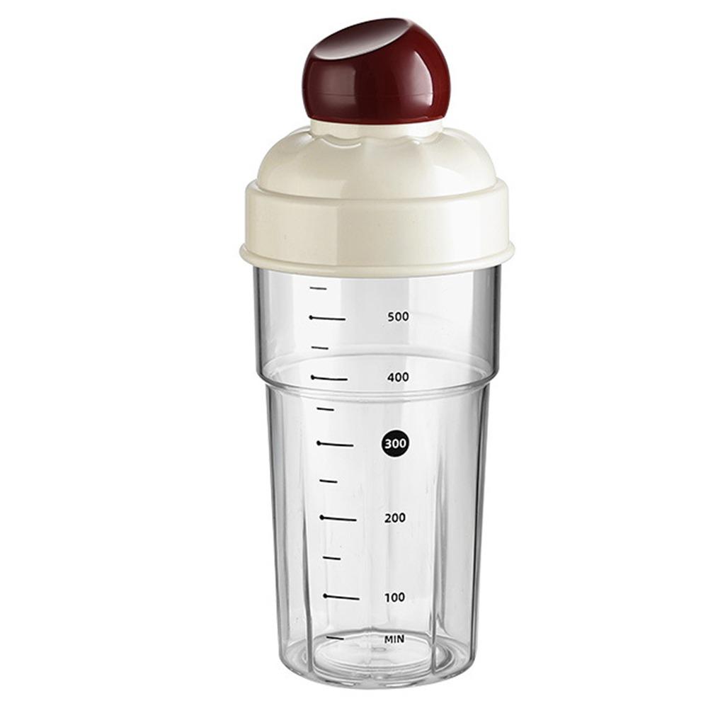

600ML Drink Hand-Shake Mixer Portable Shake Cup Muddler Set Cocktail Mixer Cup Coffee Shop Red-Cup