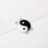Chinese Style Accessories Black and White Drip Glaze Tai for Chi Gossip Pendant Necklace Bracelet Pendant Personality Be