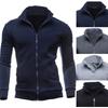Men's Winter Zip Up Jacket With Stand Collar Ideal For Gym And Outdoor Activities