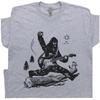 Guitar T Shirt Bigfoot Jump Playing Electric Mens Graphic Vintage Sasquatch Rock Unisex T-Shirt