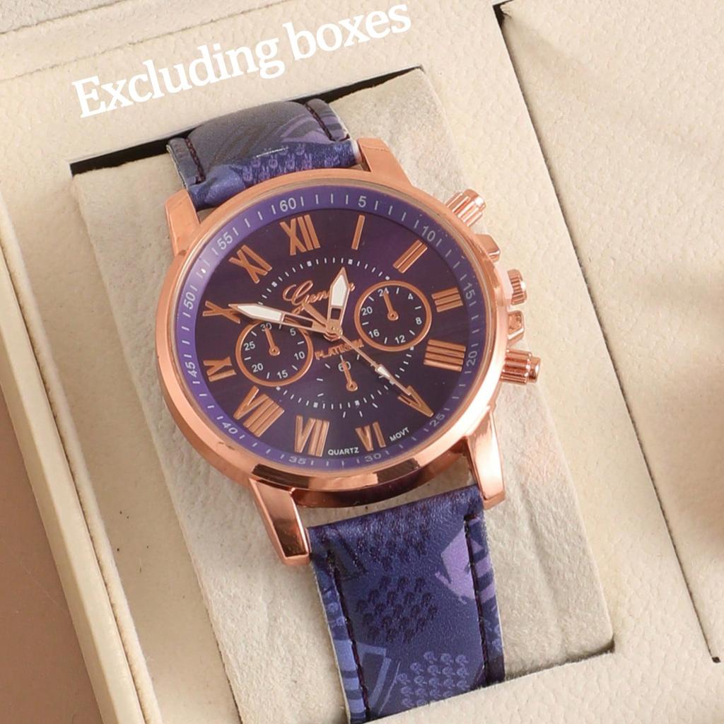 Dameskleurige Serie Horloge Platteland Schattige Stijl Dameshorloge Klassiek met Romeinse Schaal Wijzerplaat Kwarts Horloge(Doos niet inbegrepen)