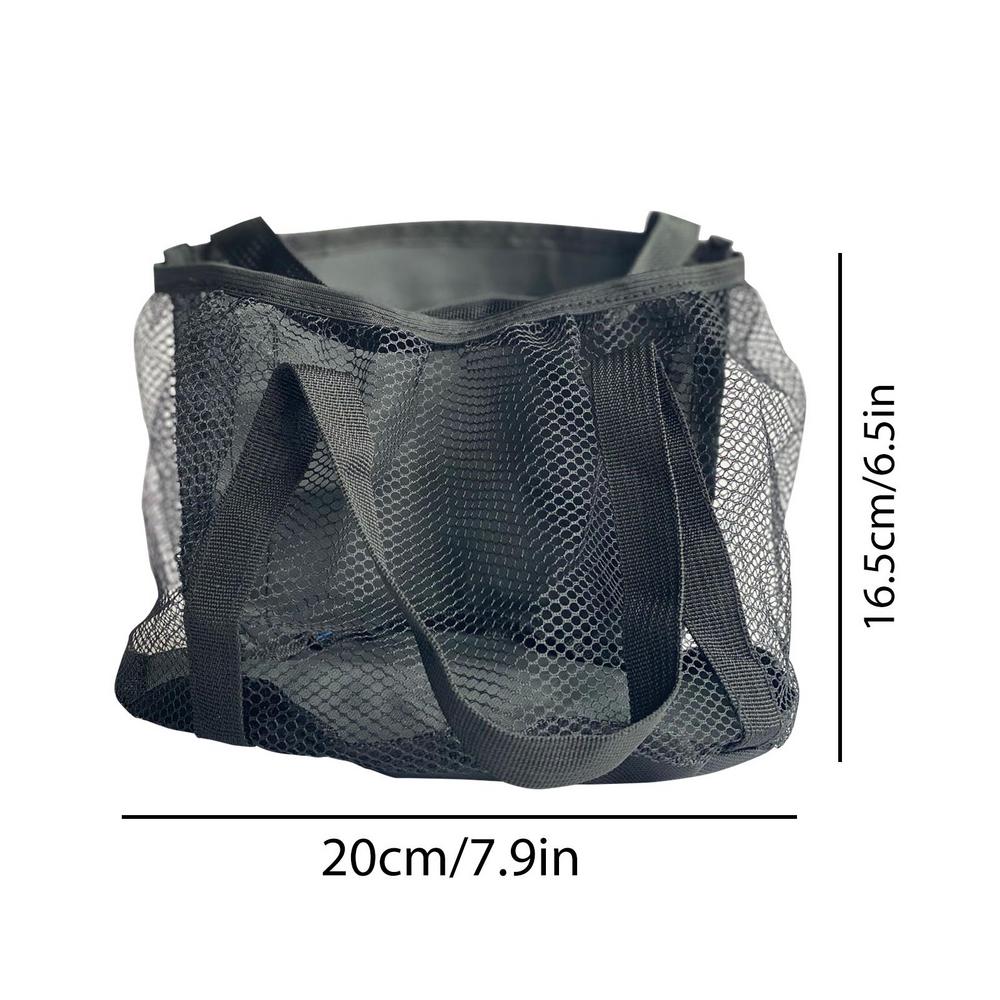 

Bowling Ball Tote Bag Mesh Tote Bag Bowling Ball Holder With Handle Sport Storage Outdoor Mesh Anti-Scratch Pocket For Women Men чорний