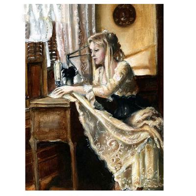 Full 5D Diy Diamond Painting Sewing Machine Girl Embroidery Cross Stitch Home Decor Handmade Gift