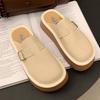 Flats Platform Women Slippers Slingback Fashion Mules Shoes Casual Summer Woman's Sandals 2025 New Designer Sandalias De Mujer