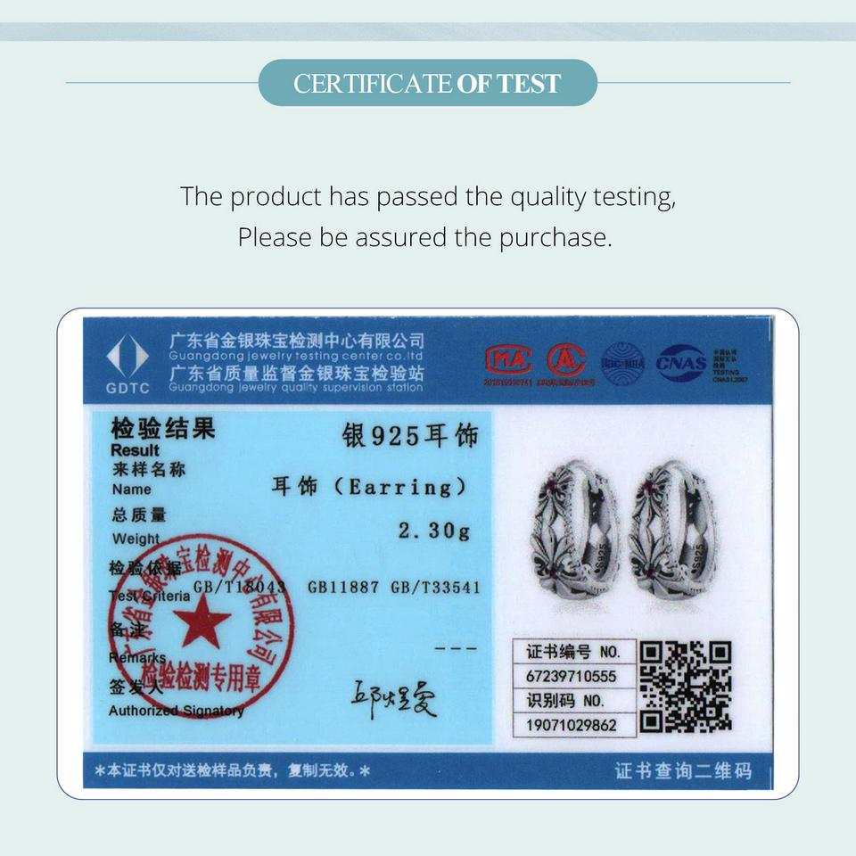 WOSTU Vintage Iris Blume Große Creolen Frauen 925 Sterling Silber Retro CZ Tropfen Ohrring Pendiente Hochzeit Schmuck Accesorios