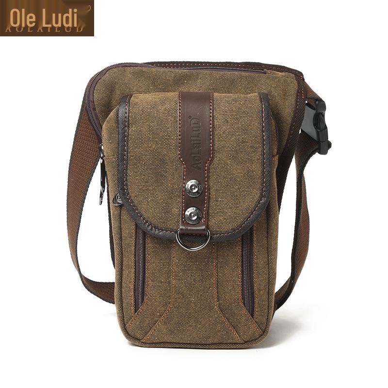 Retro Canvas Crossbody Crescent Bag - Large Capacity Men's Chest Bag