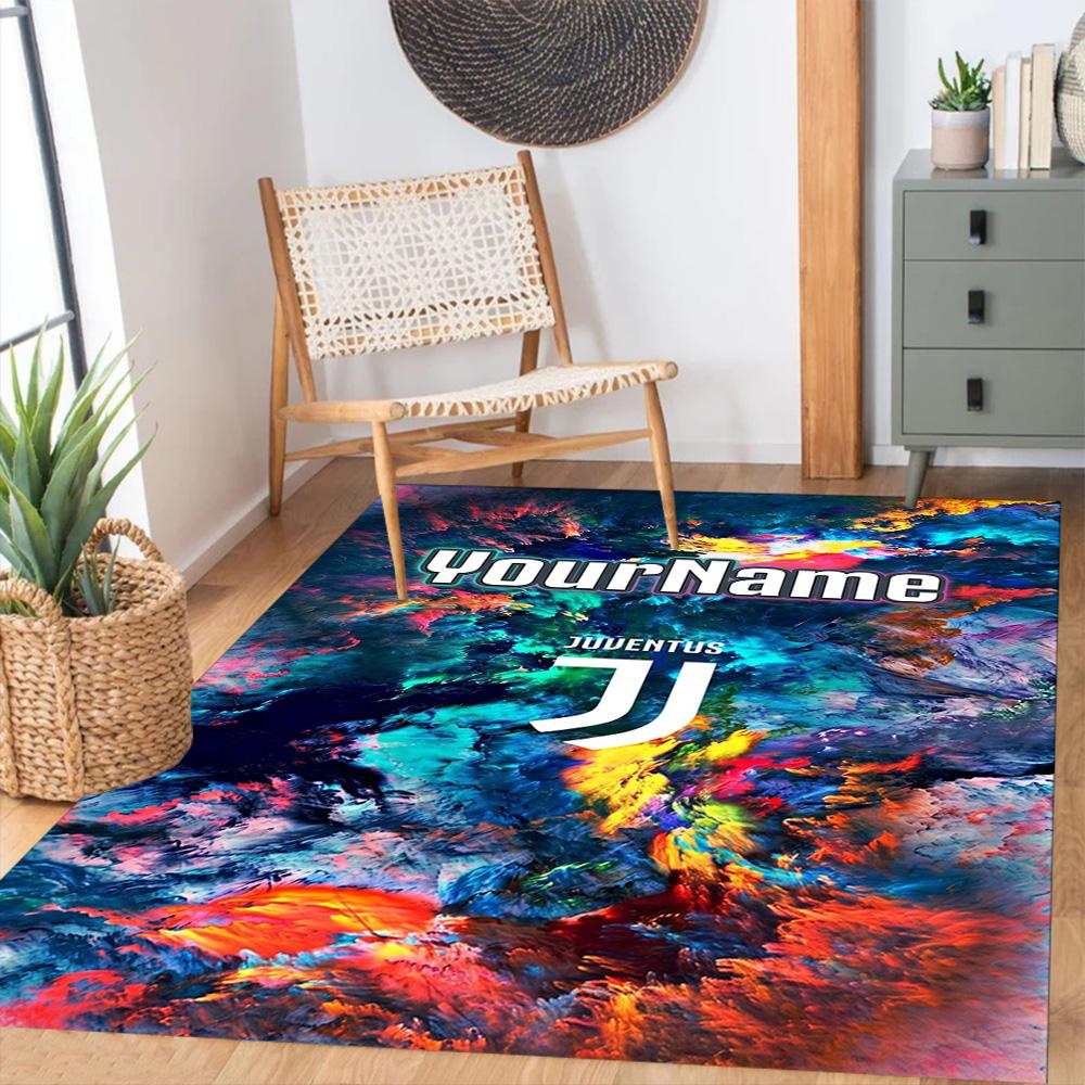 Juventus Customized Name Area Rug Suitable for Bedrooms Study room Dining Room Kitchen Antislip Carpet Anime Office Decor Spiritual Gift