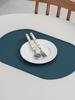 Silicone Oval Lunch Mat Blue 39.5 × 26.5 Cm