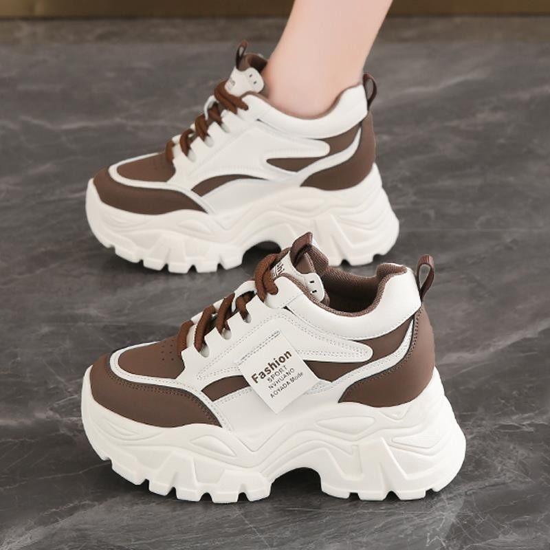 Women's Height Increase CM Platform Dad Shoes Versatile Small Inner Height Increase Casual Shoes Popular Slope Heel Sports Shoes