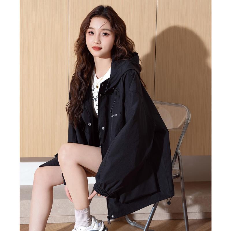 

TonLion Women s 2025 Autumn Hooded Workwear Jacket L