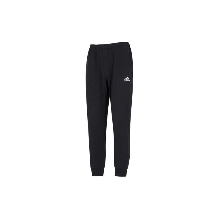Men s adidas Solid Color Logo Knit Casual Bundle Feet Sports Pants/Trousers/Joggers Black HI3280 XS