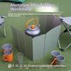 Foldable Aluminum Alloy Camping Stove Wind Screen Durable Ideal For Outdoor Hiking Picnic