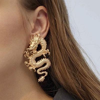 Beliebte Feuerdrache-Ohrstecker, Punk-Stil, Schlangenform, Manschettenohrringe, Modeschmuck