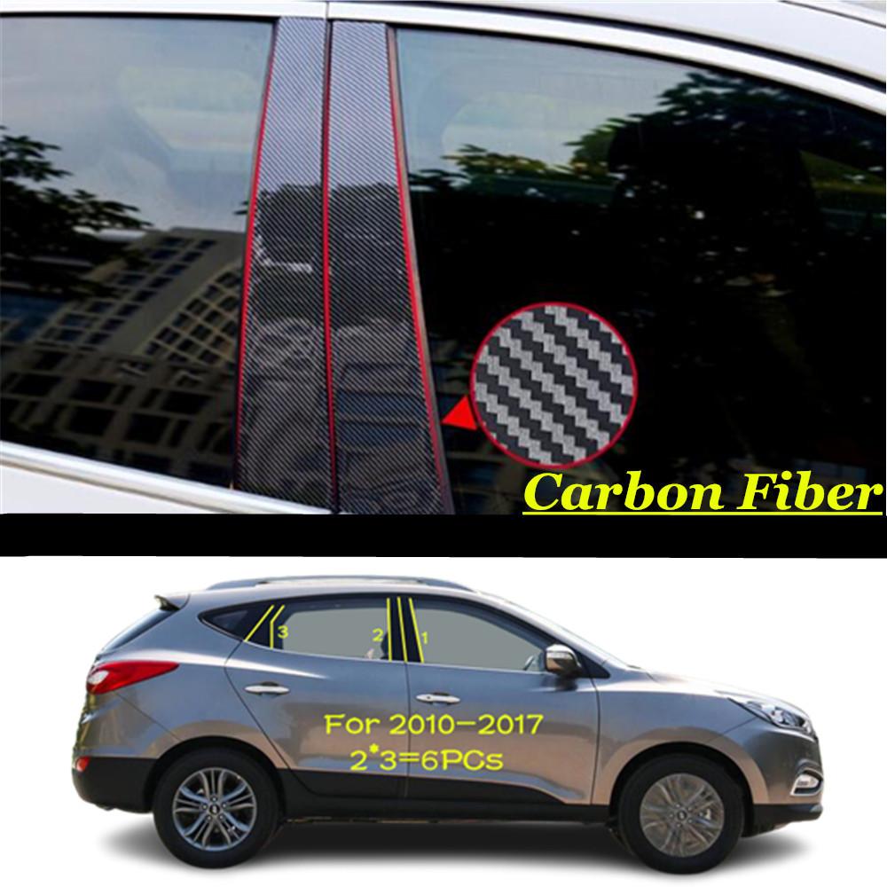 For Hyundai IX35 2010-2011-2018-- Car PC Material Pillar Post Cover Door Trim Window Molding Sticker Plate Accessories