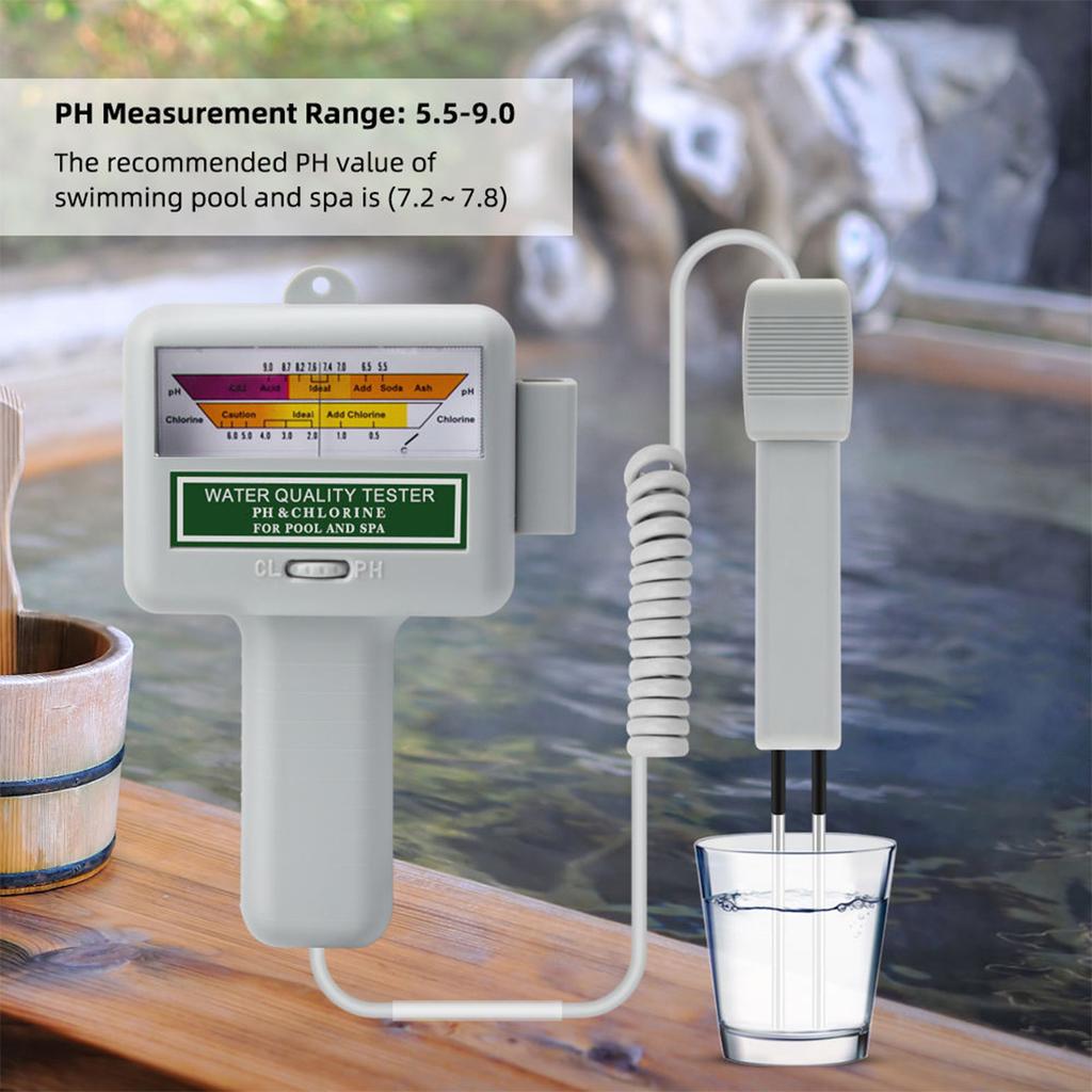 Handy Portable Swimming Pool Ph Meter Water Quality Monitor Ph Cl2 Chlorine Tester