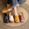 Leather MiddleAged And Elderly Comfortable Women'S Single Shoes Round Head NonSlip Soft Sole Mother Shoes Versatile Fashionable Platform Women'S
