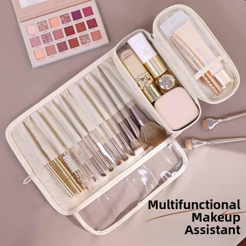 Waterproof Cosmetic Storage Bag Large Capacity Roll Cosmetic Bag Makeup Brush Bag  Holiday Gift