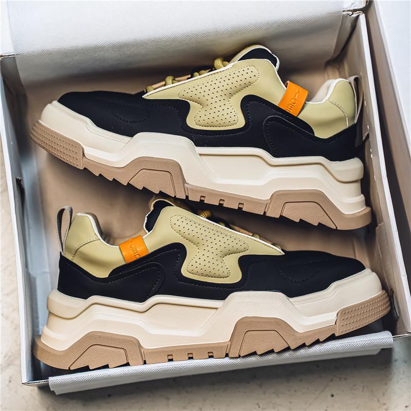 ins fashion men's shoes 2024 winter new casual shoes platform heightening white shoes Korean version trend low-top men's board shoes