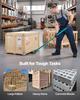 Prylever Bar, 4 T Weight Capacity, 1.4 M Carbon Steel Handle Lever Dolly, Pry Lever Bar with Wheels for Large Pallets, Heavy Items, Concrete Blocks,