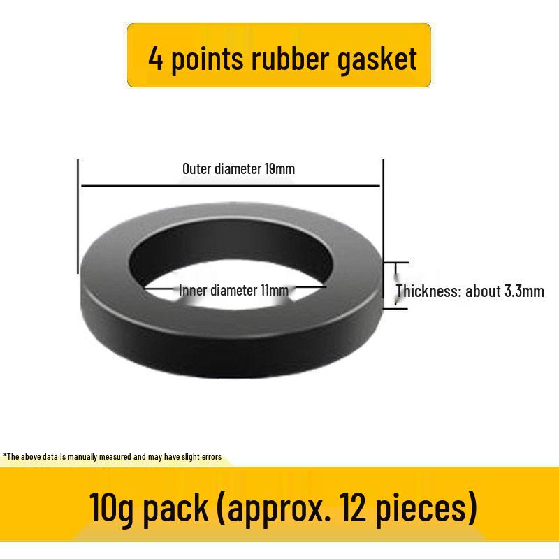 4-Minute Silicone Gasket & 6-Minute Sealing Ring Set for Corrugated Pipe and Water Inlet Hose
