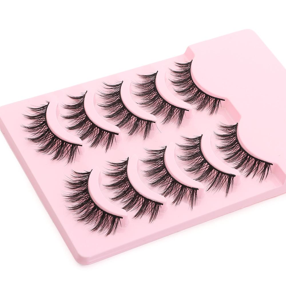 5 Paar Weiche Anime Falsche Wimpern Zarte Nasse Wimpern Heiße Manga Wimpern Frauen
