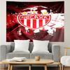 Football Crest Heartbeat Printed Printed Tapestry, for Bedroom,Livingroom, Dormitory, Large Wall Decor, Fabric Decor Fan Birthday Gifts