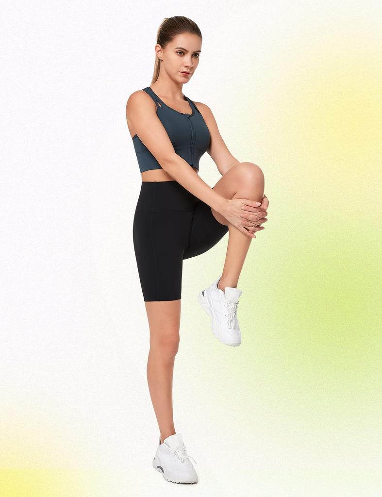 Yvette Yoga Cropped High Seamless Leggings for Size Black Women's Pants, Length, Waist, Soft, Stretchy, Moisture-Wicking, Quick-Drying, Fitness,