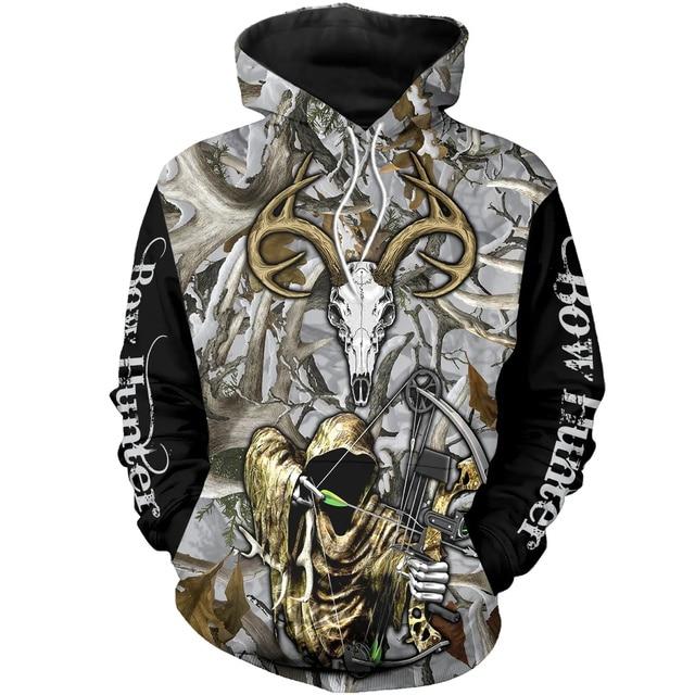 Pánska mikina s kapucňou Boar Hunter Lov zvierat Camo Tattoo Pulover Harajuku Ležérne mikiny ELK Hunte Oversized oblečenie s 3D potlačou
