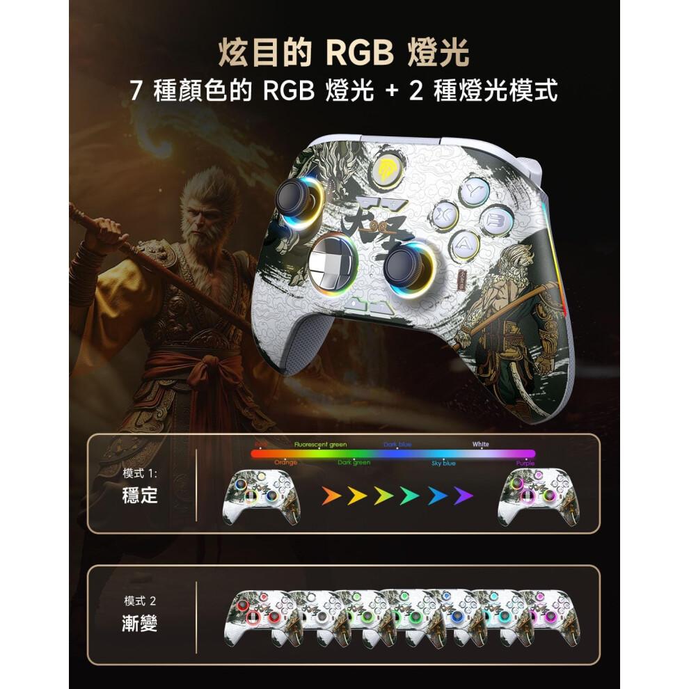EasySMX X15 Kabelloser PC-Controller mit Hall-Triggern, Hall-Joysticks, Kein Drift, Keine Totzone, Kompatibel mit Windows PC, Android, Steam und Switch