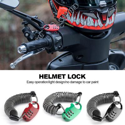 Motorcycle Helmet Lock Mini Bicycle Lock Bike Lock Ultralight 3 Digit Password Lock Cycling Anti-theft Motorcycle Lock