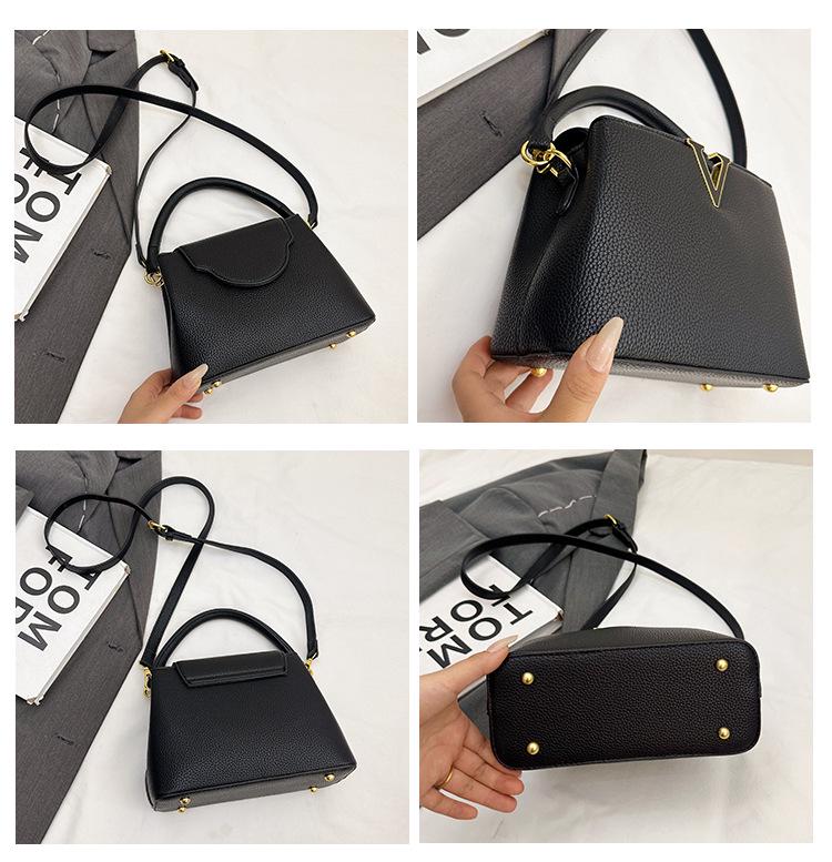 2025 Trendy V-Shaped Women's Handbag: Elegant Versatile Shoulder & Crossbody Bag