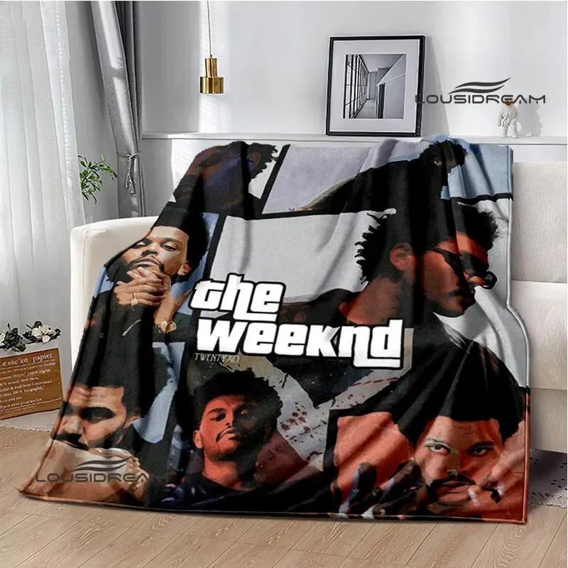 Singer The Weeknd Print Blankets Flange Warm Blanket Soft and Comfortable Home Travel Bed Blanket Picnic Blankets Birthday Gift