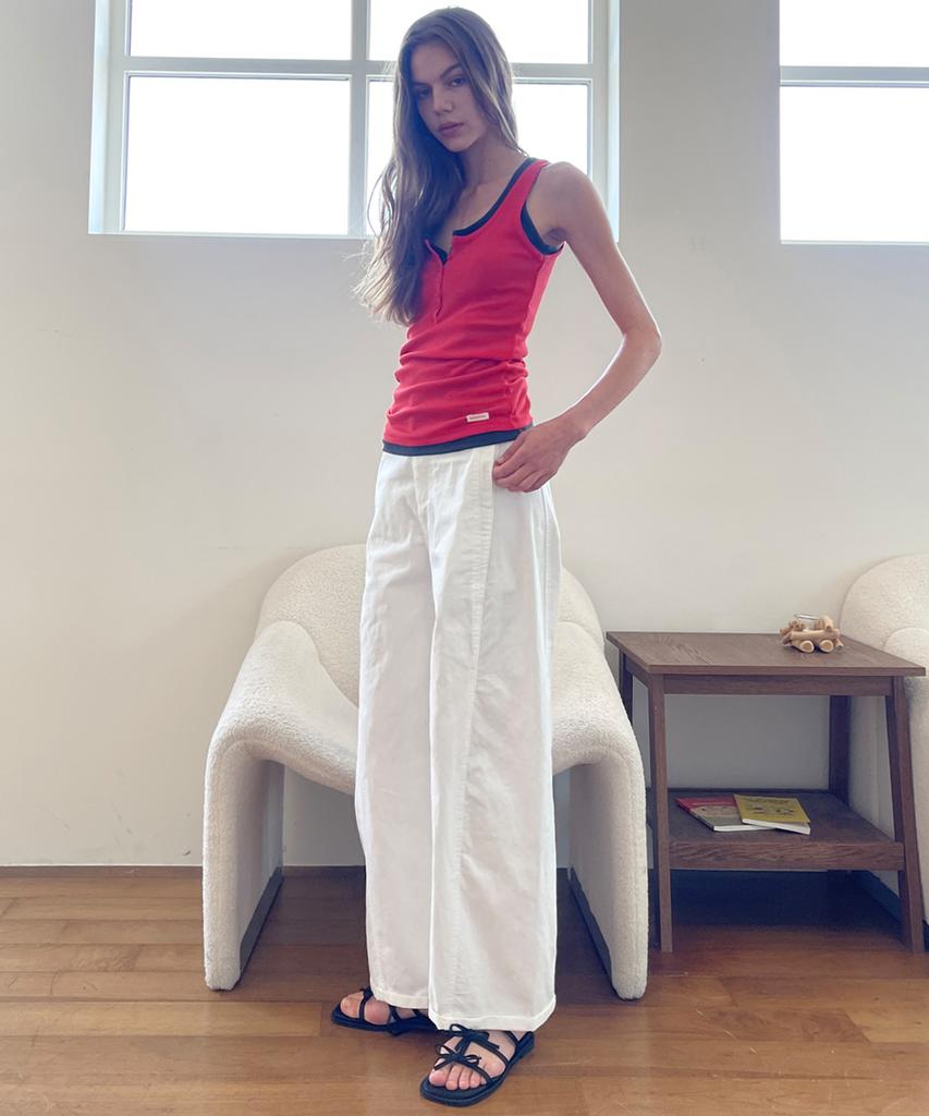 RAVEROUS Belted Balloon Pants_White