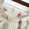 DIMANAF 2025 New Summer Spring Women New Skirts Flower Loose Elastic Waist Pleated Elegant Long Skirts