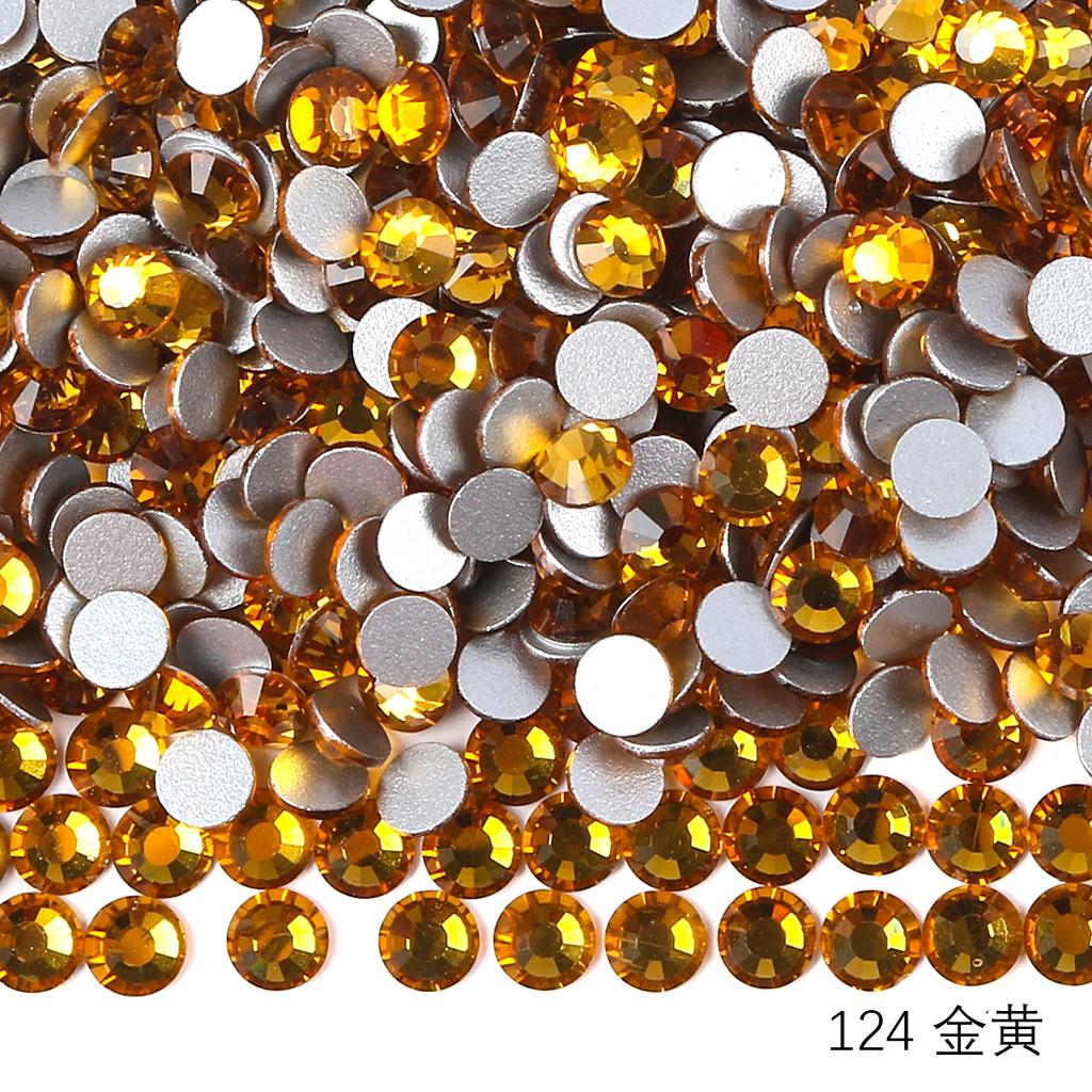 Verre Rond Strass Manucure DIY Diamant Bijoux, Accessoires Coque Téléphone Portable Autocollant Strass, Verre Cristal Fond Plat Strass Imitation Diamant