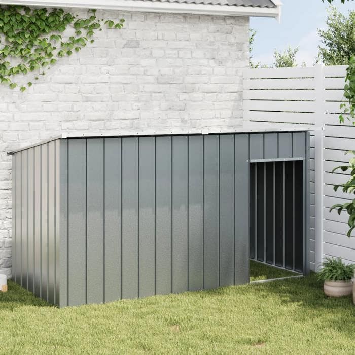 VidaXL Niche pour Chien avec Toit, Cage pour Animaux de Compagnie, Maison pour Chien de Jardin Terrasse, Anthracite Acier 172575