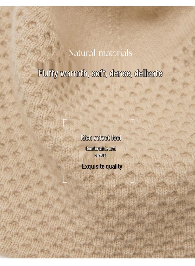 Kangsai Ni Women's 100% Pure Cashmere Knitted Hat - Fashionable & Warm for Autumn/Winter