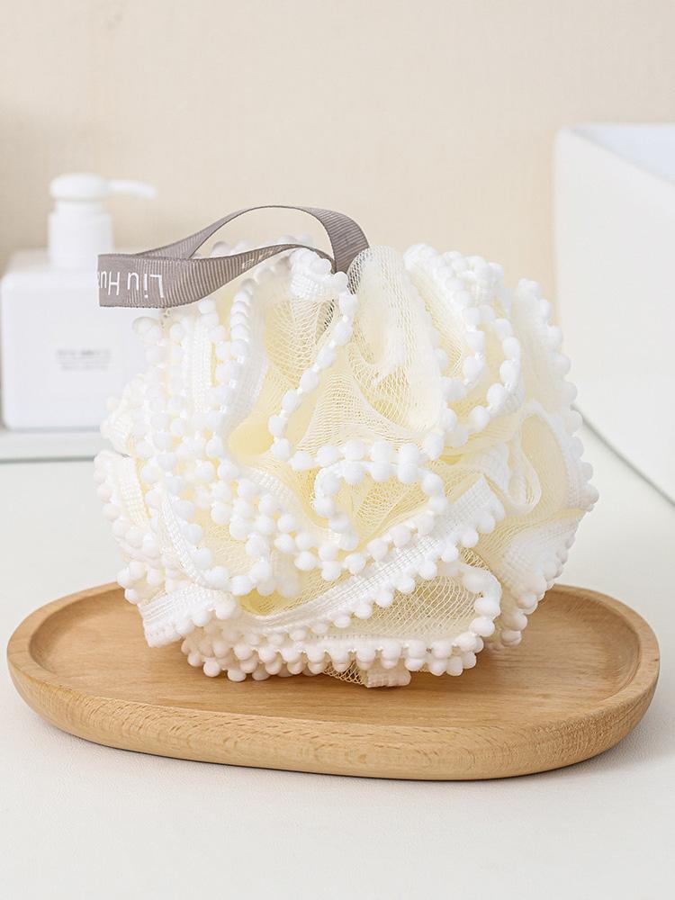 

1pcs White Pearl Cotton Foam Ball Bath Rub Back Foam Cotton Bath Puff Scattered Flower Bathroom Cleaning Body Bath Flower Ball