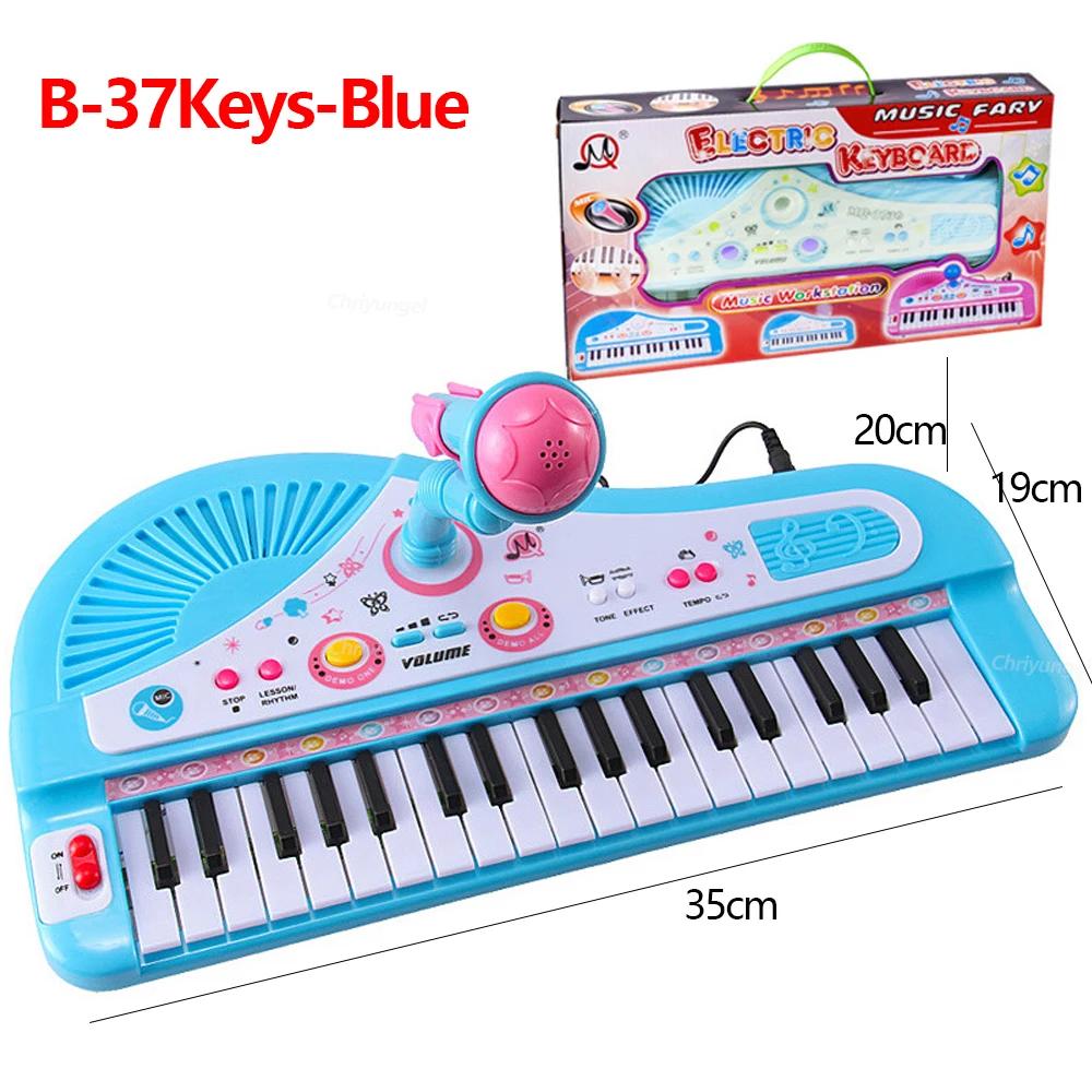 37 Tasten Elektronisches Kinderklavier mit Mikrofon Lernspielzeug Musikinstrument für Kinder Kleinkinder Jungen Mädchen Geburtstagsgeschenk