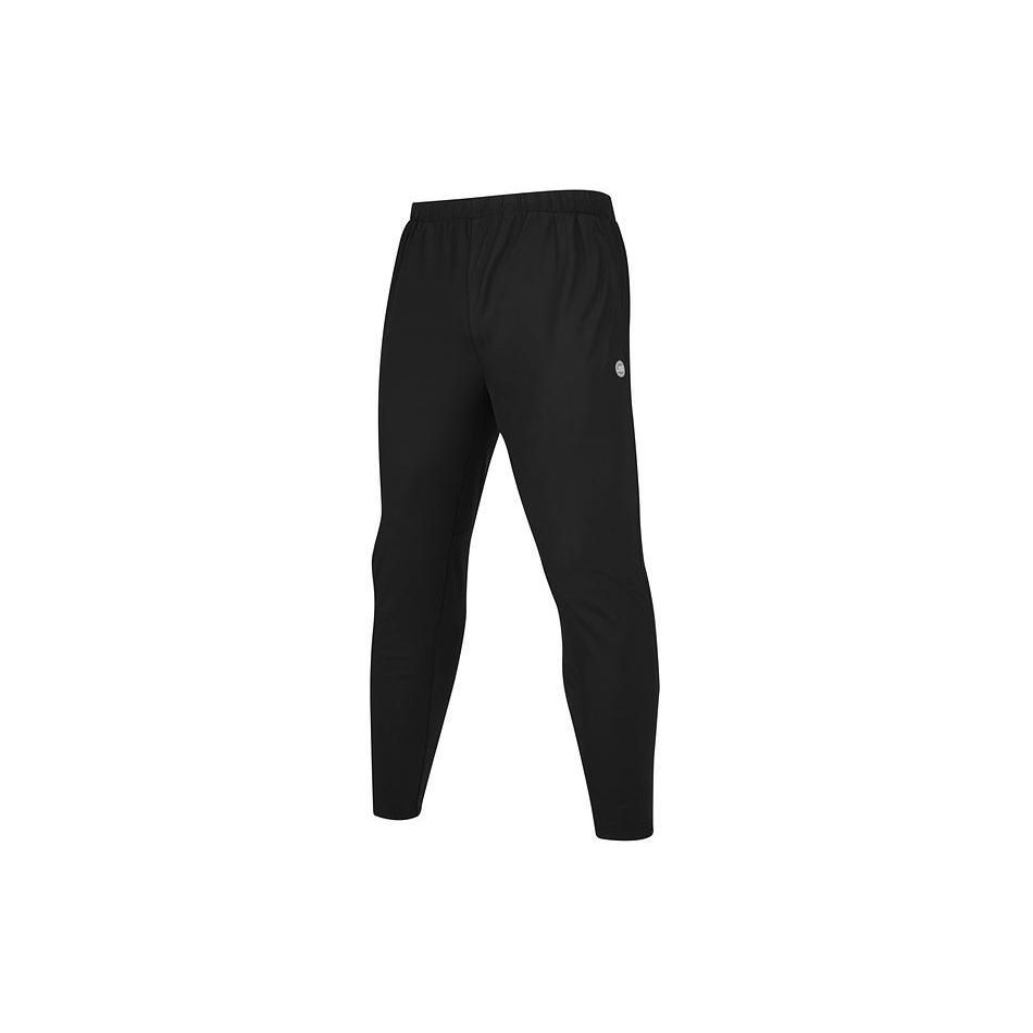 Skechers Однотонные Спортивные Штаны с Манжетами, Отводящие Влагу, Охлаждающие, Вязаные, Мужские, Низ, Угольно-Черный P224M054-0018 S