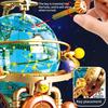 New Retro Rotating Earth Model Building Block Splicing Movable Construction Educational Decoration Ornament Toy Collection Gift
