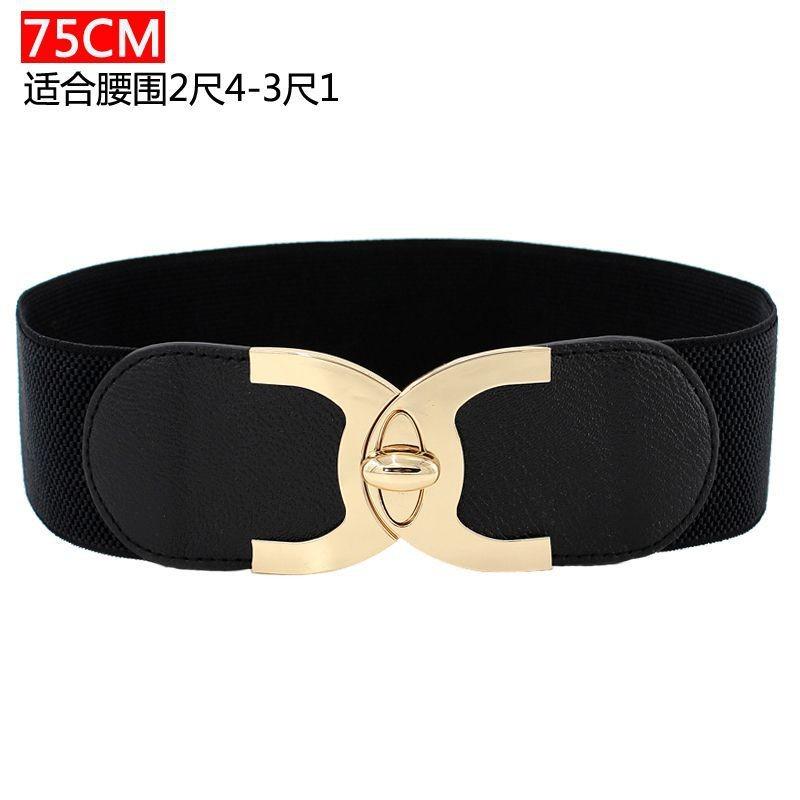 Stylish Women's Black Elastic Waist Belt For Dresses And Coats Perfect For All Seasons