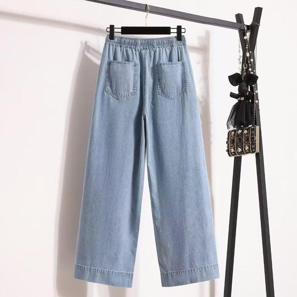 Autumn Spring Jeans Women Denim Pant Straight Trousers Fashion Female Solid Loose Casual Wide Leg Pants