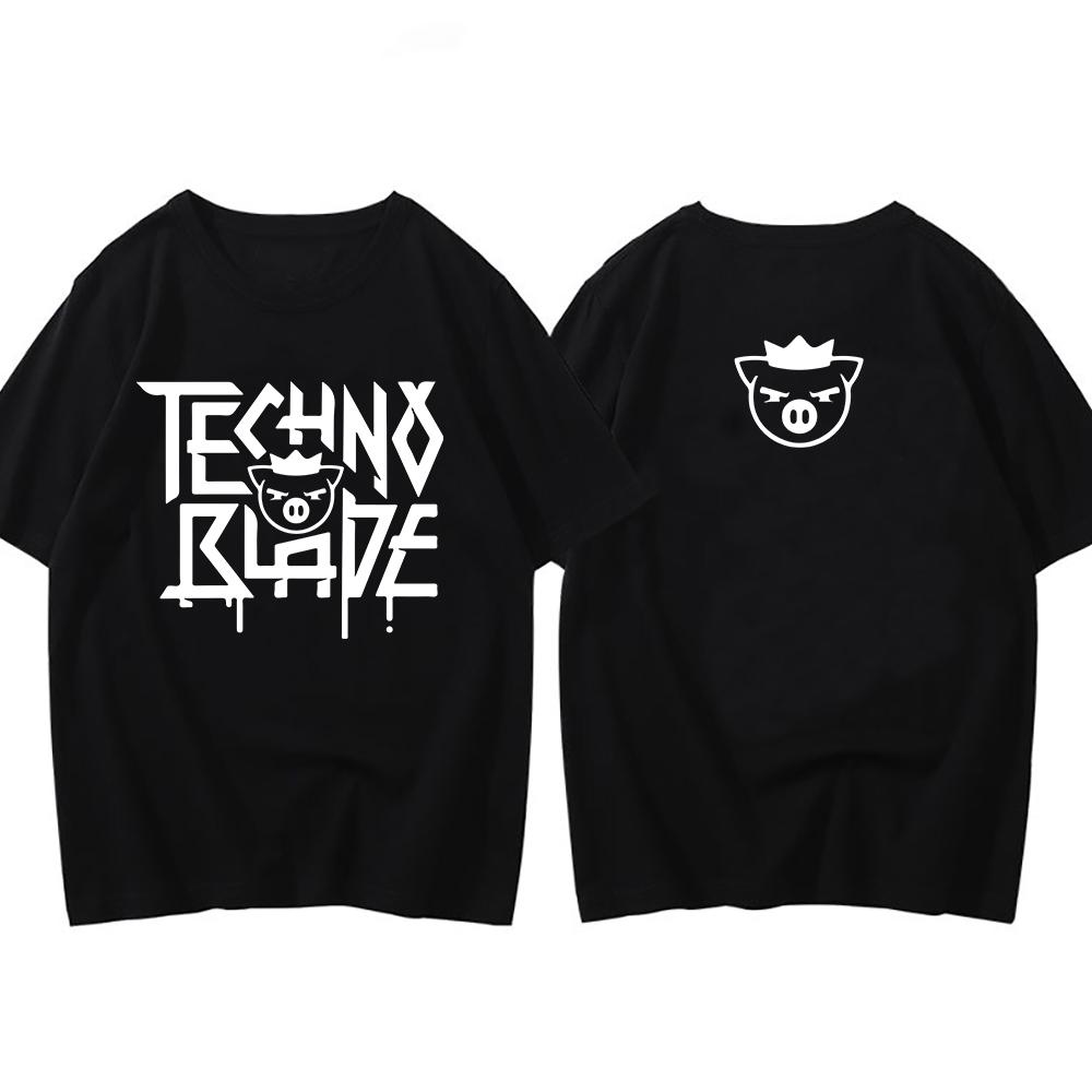 Ruka Tour Technoblade Neformální Kreslené Grafické Trička Pánské Dámské Harajuku Vintage Letní Krátký Rukáv košile Streetwear Topy Tričko